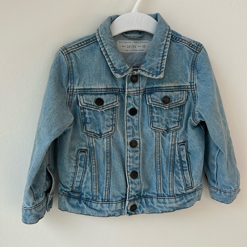 ZARA BABY DENIM JEAN JACKET 18 - 24 MONTHS 100% Cotton